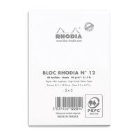 Bloc agrafé blanc N 12 8,5x12 cm 80 feuillets 5x5 80g - Image 2