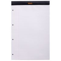 Bloc agrafé noir N 20 21x31,8 cm perforation 4 trous 80g - Image 2