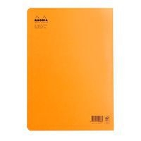 Cahier piqué orange 21x29,7 cm 96 pages non détachables 80g - Image 3