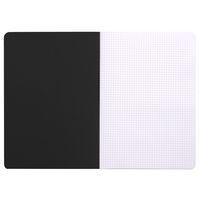 Cahier piqué noir 21x29,7cm 96 pages 5x5 non détachables 80g - Image 3