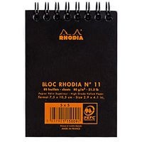 Bloc reliure intégrale noir 7,5x10,5 cm 80 feuillets 5x5 - Image 3