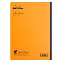 Carnet dos toilé composition book orange A5 ligné+marge - Image 2