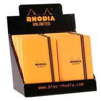 Carnet souple élastique orange 9x14 cm 5x5 avec cadre - Image 2