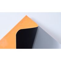 Carnet souple élastique orange A5+ 16x21 cm 5x5 avec cadre - Image 3