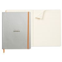 Rhodiarama cahier souple silver A4+ ligné papier ivoire 90g - Image 4