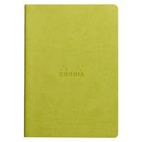 Cahier rhodiarama piqûre textile anis A5 64 pages ligné 90 g - Image 2