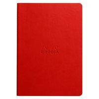 Cahier rhodiarama piqûre textile framboise A5 64 pages ligné - Image 2