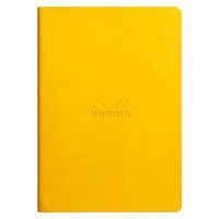 Cahier rhodiarama piqûre textile jonquille A5 64 pages ligné - Image 3