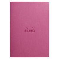 Cahier rhodiarama piqûre textile lilas A5 64 pages ligné 90g - Image 2