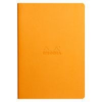 Cahier rhodiarama piqûre textile orange A5 64 pages ligné - Image 2
