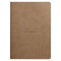Cahier rhodiarama piqûre textile taupe A5 64 pages ligné 90g - Image 3