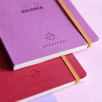 Carnet perpétuel lilas A5 coins microperforés + élastique - Image 2