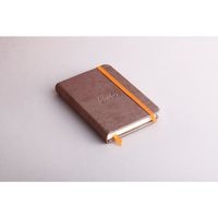 Rhodiarama carnet rigide 9x14cm chocolat ligné + élastique - Image 2