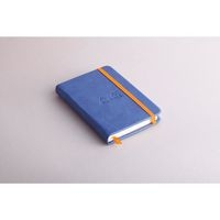Rhodiarama carnet rigide 9x14 cm saphir ligné avec élastique - Image 2