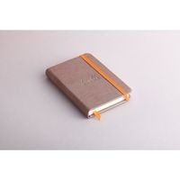 Rhodiarama carnet rigide 9x14 cm taupe ligné avec élastique - Image 2