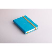 Rhodiarama carnet rigide 9x14 cm turquoise ligné + élastique - Image 2