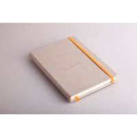 Rhodiarama carnet rigide A5 beige ligné avec élastique - Image 2