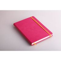 Rhodiarama carnet rigide A5 framboise ligné avec élastique - Image 2