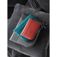 Pochette zippée en simili cuir italien taille L titane - Image 5