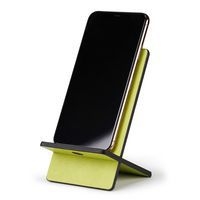 Support pour téléphone mobile en simili cuir italien anis - Image 2