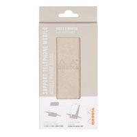 Support pour téléphone mobile en simili cuir italien beige - Image 3