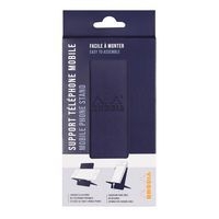 Support téléphone mobile en simili cuir italien bleu de nuit - Image 3