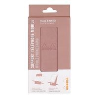 Support téléphone mobile en simili cuir italien bois de rose - Image 3