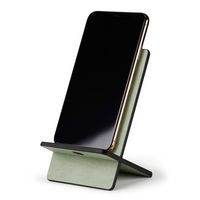 Support pour téléphone mobile en simili cuir italien céladon - Image 2