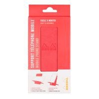 Support pour téléphone mobile en simili cuir italien corail - Image 2