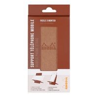 Support pour téléphone mobile en simili cuir italien cuivre - Image 2