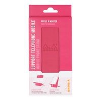 Support pour téléphone mobile simili cuir italien framboise - Image 3