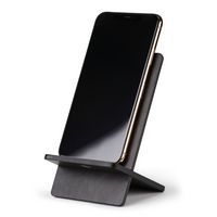 Support pour téléphone mobile en simili cuir italien noir - Image 2