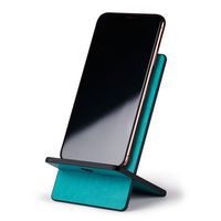 Support pour téléphone mobile en simili cuir italien paon - Image 2