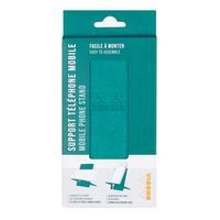 Support pour téléphone mobile en simili cuir italien paon - Image 3