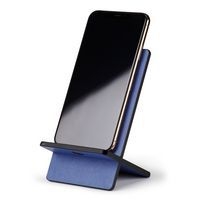 Support pour téléphone mobile en simili cuir italien saphir - Image 3