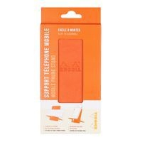 Support pour téléphone mobile simili cuir italien tangerine - Image 3