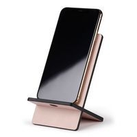 Support téléphone mobile simili cuir italien touche de rose - Image 3