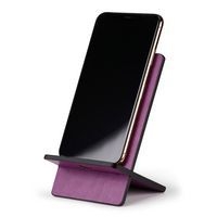 Support pour téléphone mobile en simili cuir italien violet - Image 2