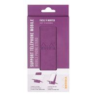 Support pour téléphone mobile en simili cuir italien violet - Image 3