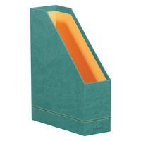 Porte-revues simili cuir italien 10 x 25 x 31 cm couleur eau - Image 2