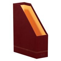 Porte-revues simili cuir italien 10 x 25 x 31 cm lie de vin - Image 2