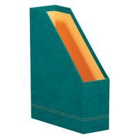 Porte-revues simili cuir italien 10 x 25 x 31 cm paon - Image 2