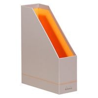 Porte-revues simili cuir italien 10 x 25 x 31 cm silver - Image 2
