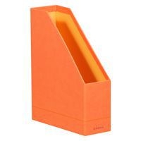 Porte-revues simili cuir italien 10 x 25 x 31 cm tangerine - Image 2