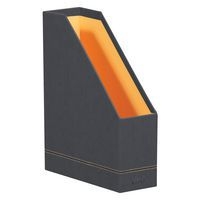 Porte-revues simili cuir italien 10 x 25 x 31 cm titane - Image 2