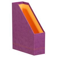Porte-revues simili cuir italien 10 x 25 x 31 cm violet - Image 2