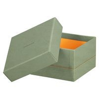 Set 5 boîtes gigognes simili cuir italien bleu nuit - Image 2