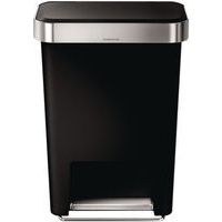 Poubelle rectangulaire 45L, Simpele Human Couleur: noir - Image principale