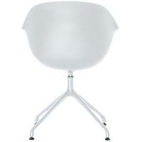 Lot de  2 Fauteuils Moon pied Noir coque polypro Blanc - Image 2