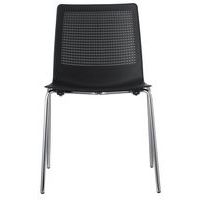 Lot de 2 chaises PERFY 4 pieds chromés coque polypro Noir - Image 4